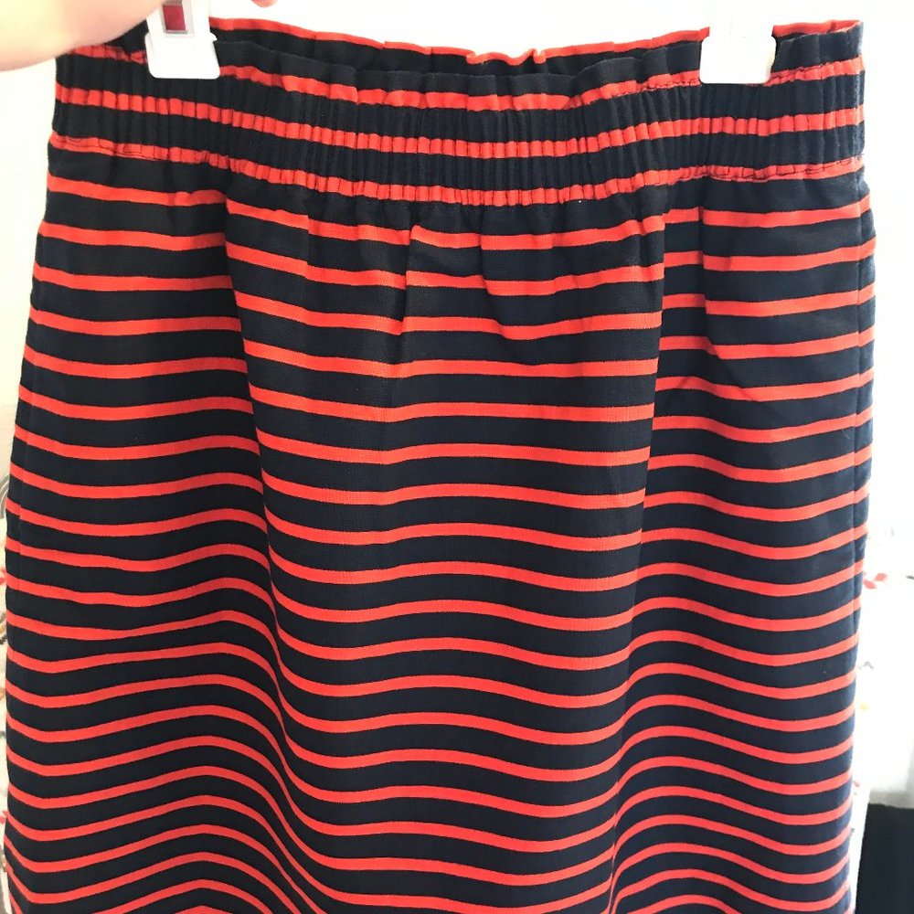 New with Tags J CREW Linen Striped Skirt Size 2